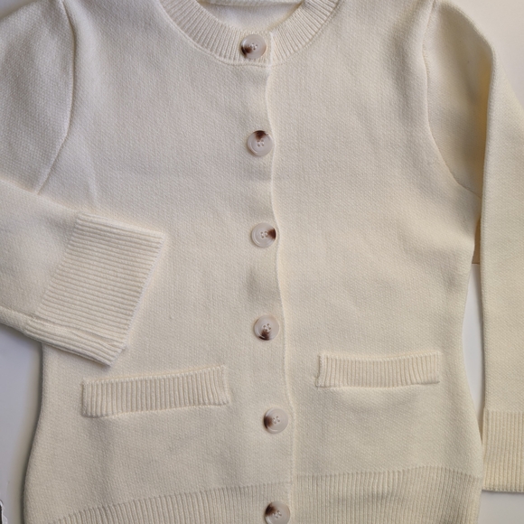 Amora Ultra-Soft Button Front Cardigan Sweater Beige - Picture 3 of 6